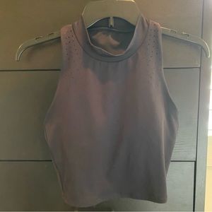 Black crop workout tank top